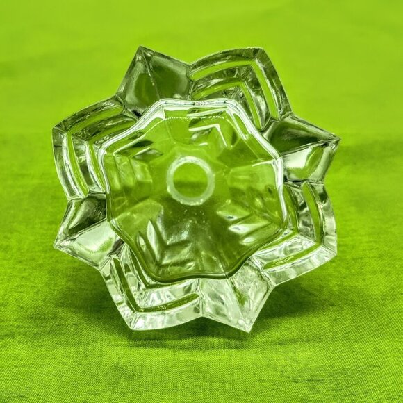 Vintage Art Deco Clear Crystal Perfume Bottle - Picture 7 of 7